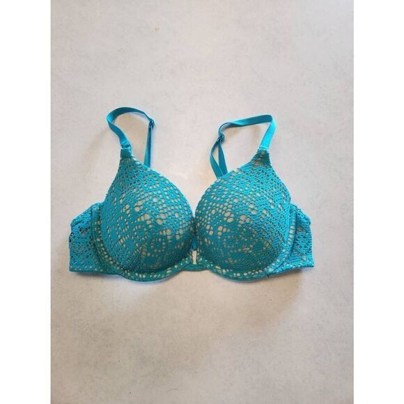 Victoria's Secret size 34B Body by Victoria Push Up Bra Teal Lace - Picture 1 of 3